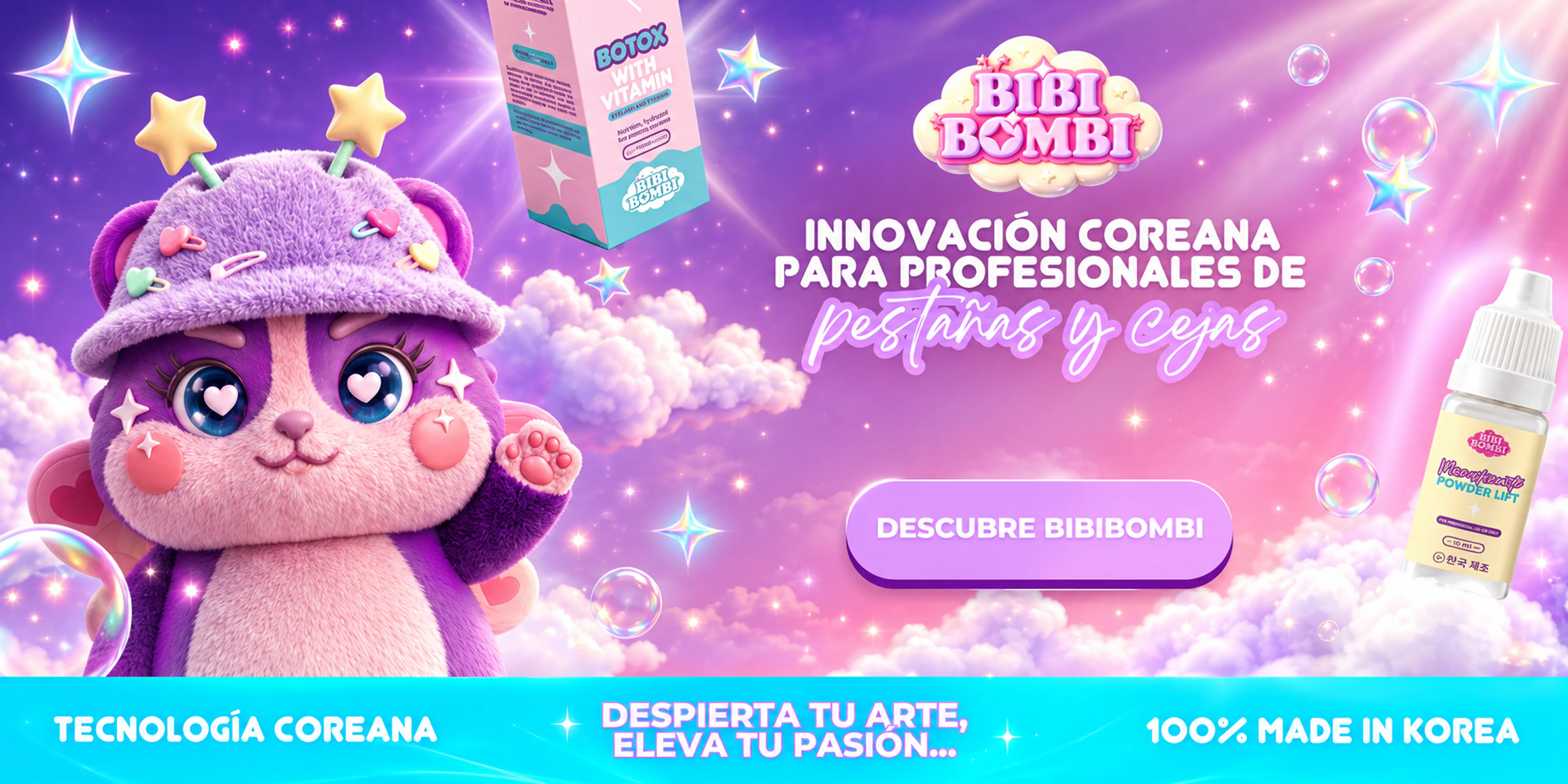 Bibibombi: innovación coreana para profesionales de pestañas y cejas